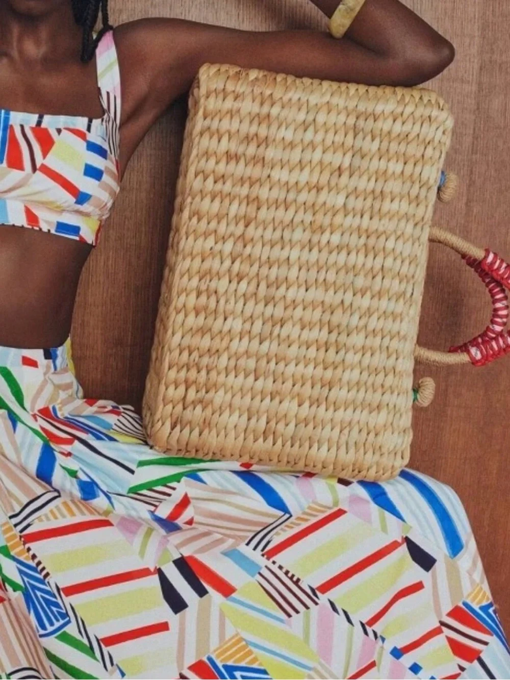 NWT Rosie Assoulin X Target Woven Weekender Natural Tote Handbag